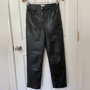 Wilfred Black Faux Leather Pants Size 4